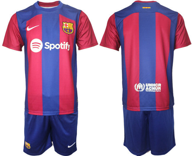 Barcelona Custom 2023 24 Blue Red Home Soccer Jersey Suit sports jersey product view 1