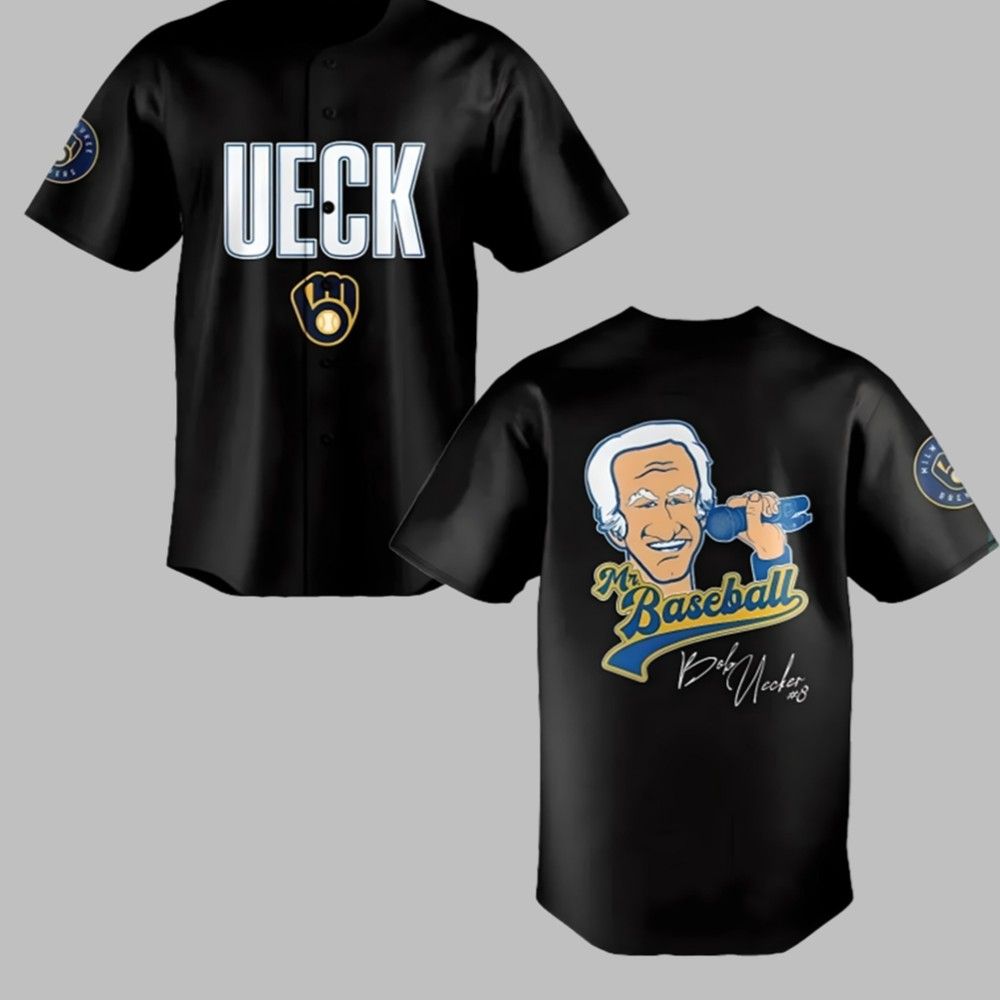 Baseball Hall of Famer Bob Uecker Baseball Jersey baseball jersey product view 1