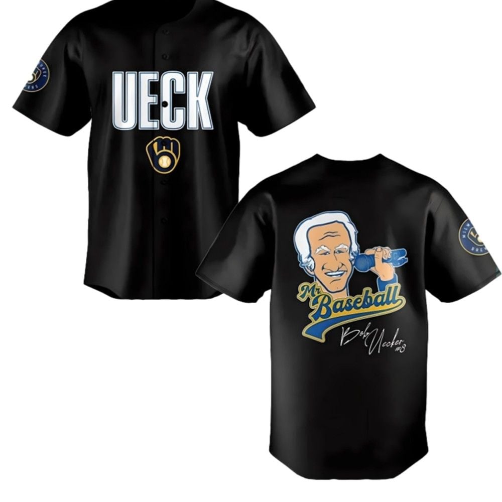 Baseball Hall of Famer Bob Uecker Baseball Jersey baseball jersey product view 2