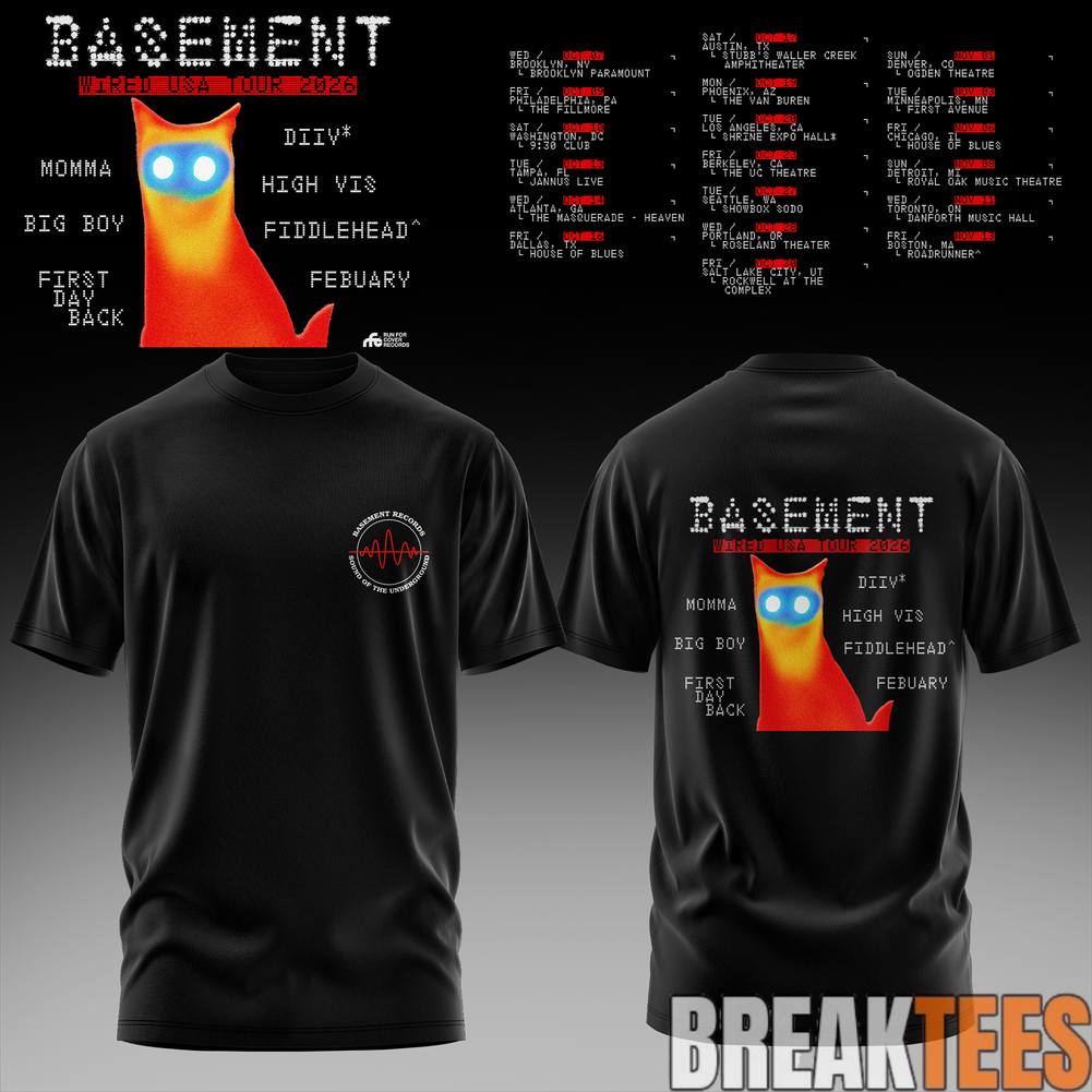 Basement WIRED USA Tour 2026 Shirt Unisex T-shirt, Sweatshirt, Hoodie, Long Sleeve Tee - T-Shirt, Sweatshirt, Hoodie