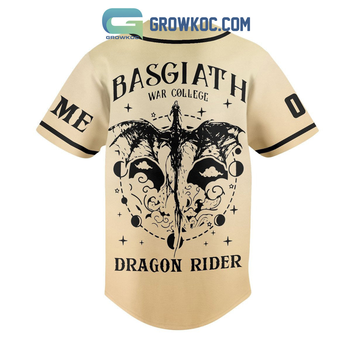 Basgiath War College Dragon Rider Personalized Baseball Jersey baseball jersey product view 3