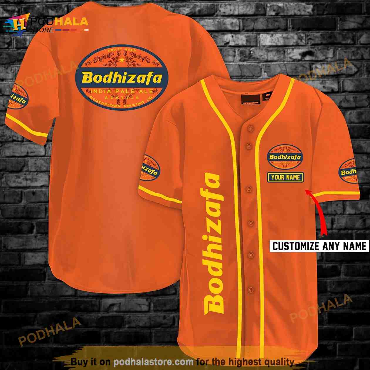 Basic Bodhizafa Beer 3D Baseball Jersey baseball jersey product view 1