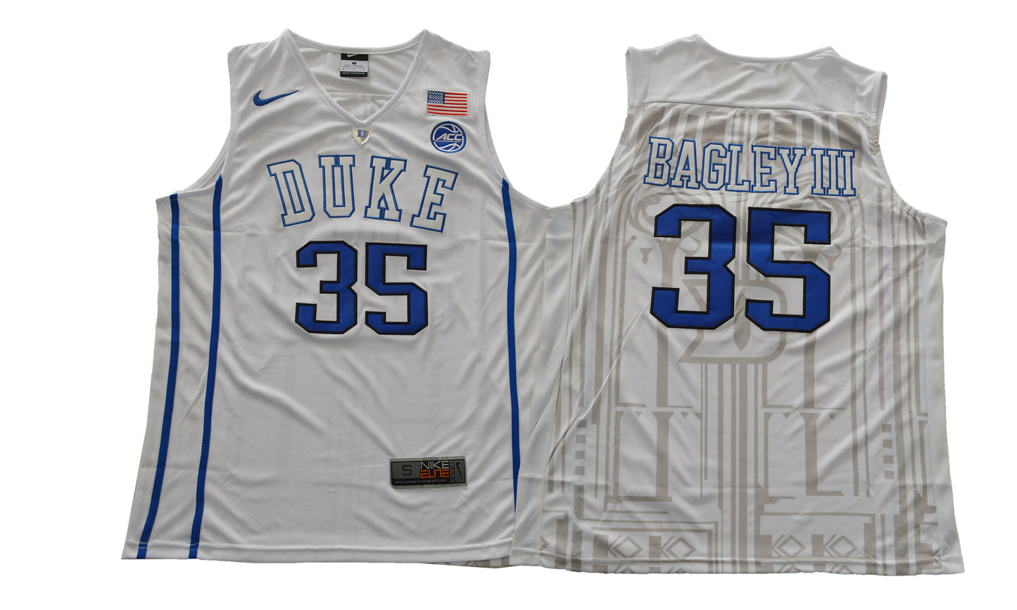 Basketball Duke New White 35 College Football Jersey football jersey product view 1