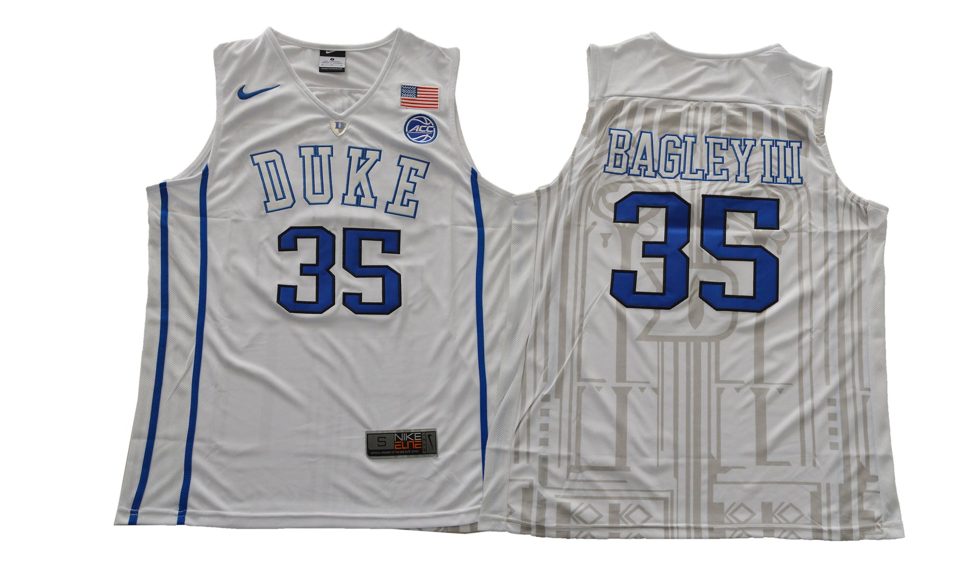 Basketball Duke New White 35 College Football Jersey football jersey product view 1