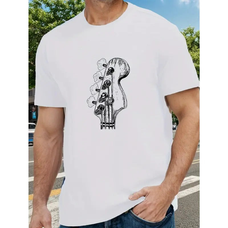 Bass Guitar Neck Print Casual Short Sleeve Summer - Adult & Kids T-Shirts, Sweatshirts & Hoodies apparel design preview 1