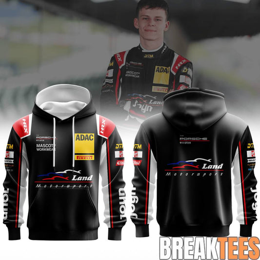 Bastian Buus Land-Motorsport DTM Racing 2026 Hoodie Unisex T-shirt, Sweatshirt, Hoodie, Long Sleeve Tee - T-Shirt, Sweatshirt, Hoodie