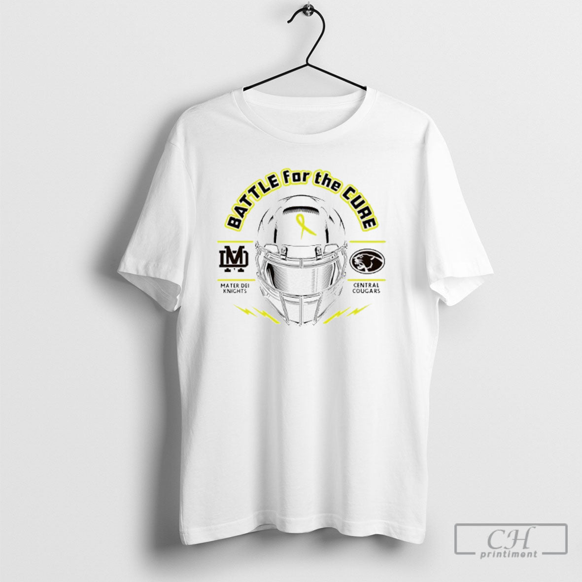 Battle For The Cure Mater Dei Knights Vs Central Cougars Unisex T-shirt, Sweatshirt, Hoodie, Long Sleeve Tee - T-Shirt, Sweatshirt, Hoodie