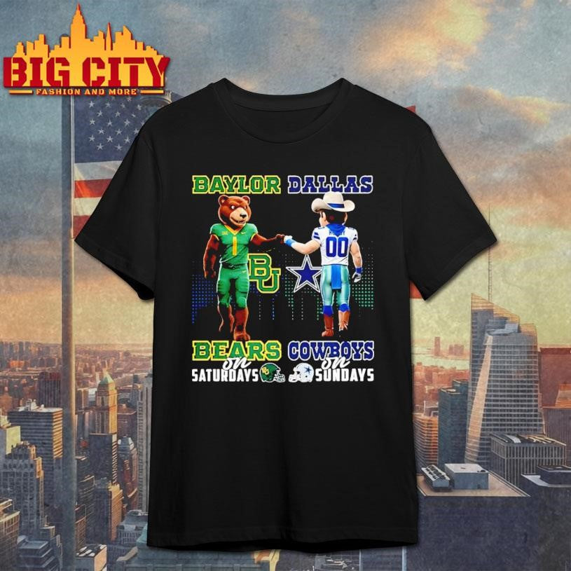 Baylor Bears On Saturdays Vs Dallas Cowboys On Sundays Mascot Shirt Unisex T-shirt, Sweatshirt, Hoodie, Long Sleeve Tee - T-Shirt, Sweatshirt, Hoodie