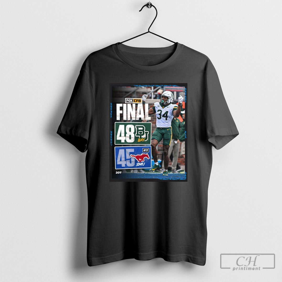 Baylor Bears Win 48 45 Smu Mustangs Poster Unisex T-shirt, Sweatshirt, Hoodie, Long Sleeve Tee - T-Shirt, Sweatshirt, Hoodie
