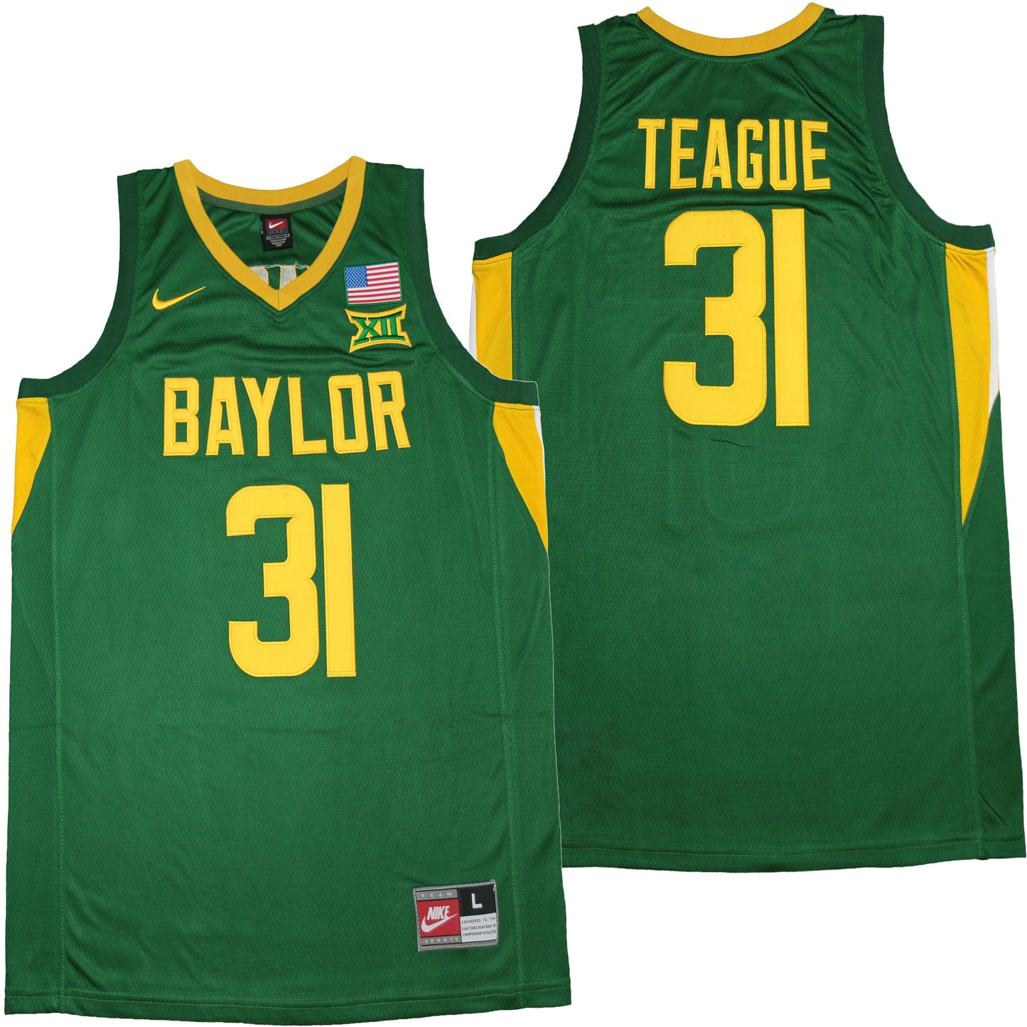 Baylor Bears #31 MaCio Teague College Football Jersey football jersey product view 1