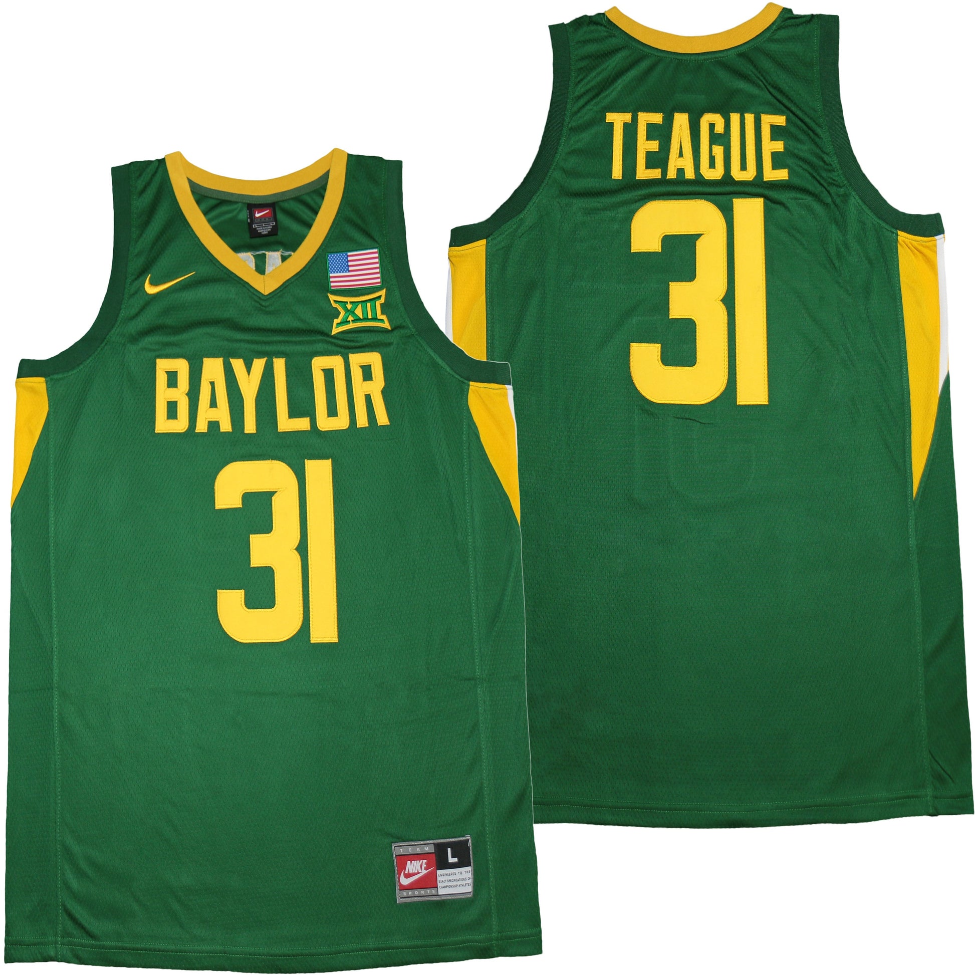 Baylor Bears #31 MaCio Teague College Football Jersey football jersey product view 1