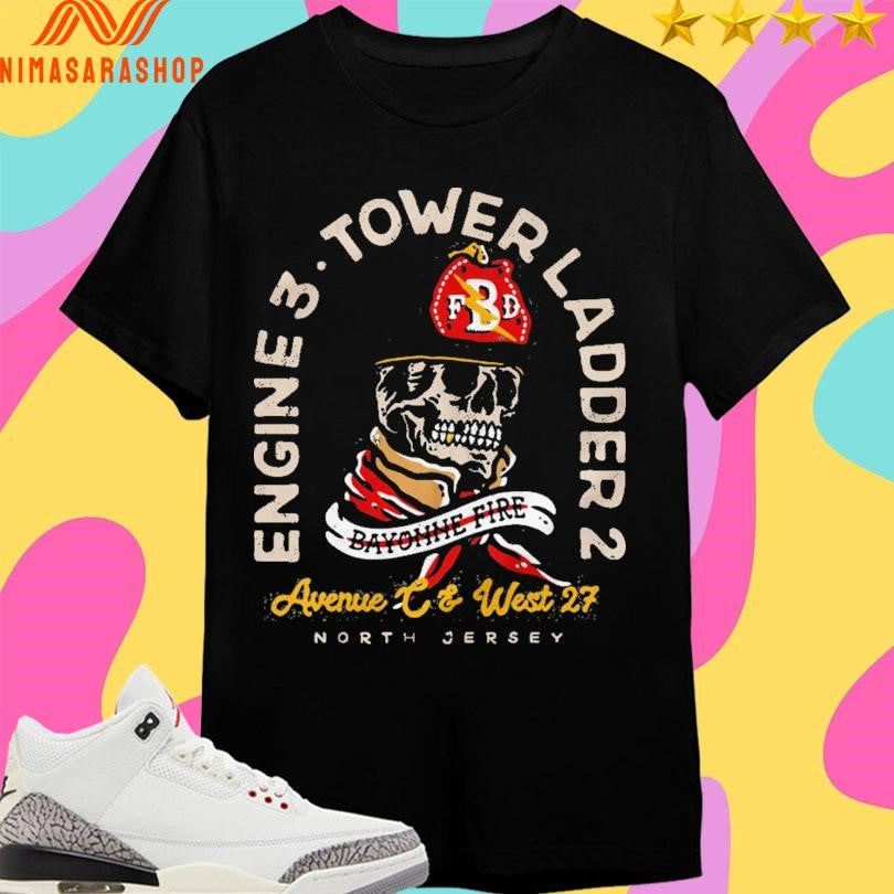 Bayonne Fire Engine 3 Tower Ladder 2 North Jersey Shirts sports jersey product view 1