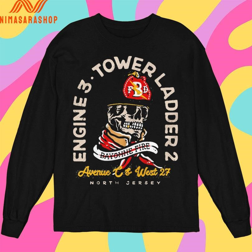 Bayonne Fire Engine 3 Tower Ladder 2 North Jersey Shirts sports jersey product view 3