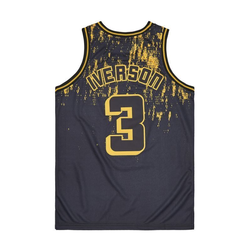 BeThel #3 Iverson Style 1 College Football Jersey football jersey product view 1