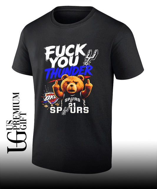 Bear San Antonio Spurs fuck you Thunder NBA shirt Unisex T-shirt, Sweatshirt, Hoodie, Long Sleeve Tee - T-Shirt, Sweatshirt, Hoodie