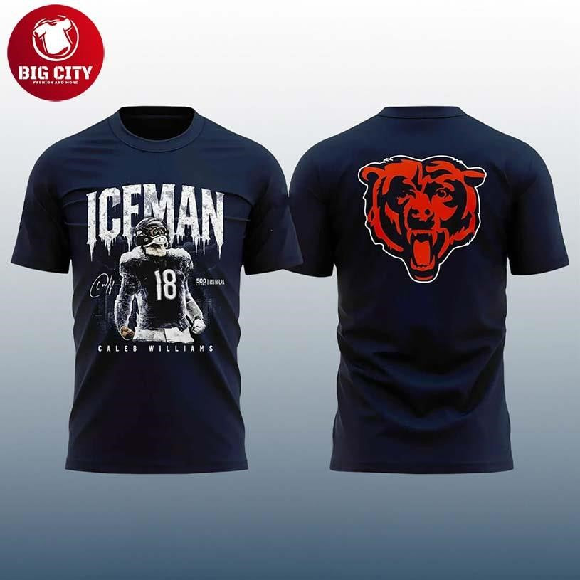Bears Caleb Williams Iceman 2025 Two Sided Shirt Unisex T-shirt, Sweatshirt, Hoodie, Long Sleeve Tee - T-Shirt, Sweatshirt, Hoodie