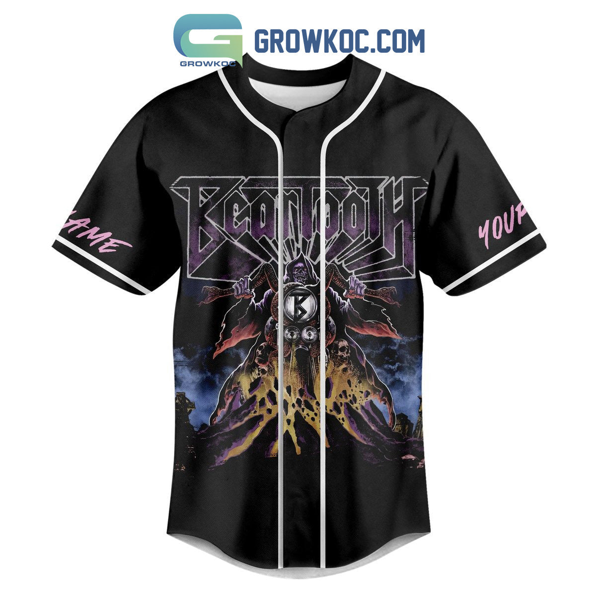 Beartooth The Below Tour Personalized Baseball Jersey baseball jersey product view 2