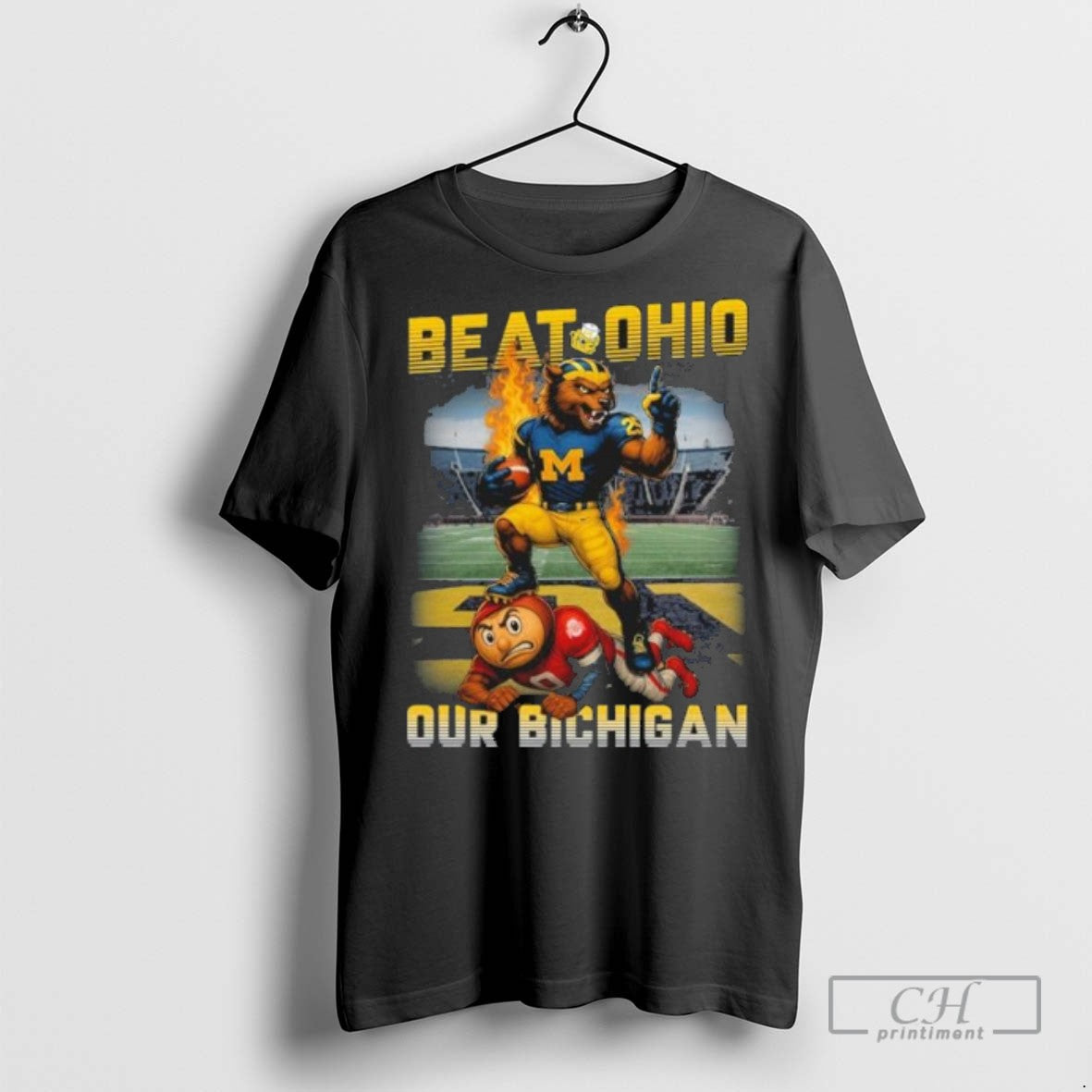 Beat Ohio Our Bichigan 2025 Wolverines Vs Buckeyes T Shirts Unisex T-shirt, Sweatshirt, Hoodie, Long Sleeve Tee - T-Shirt, Sweatshirt, Hoodie