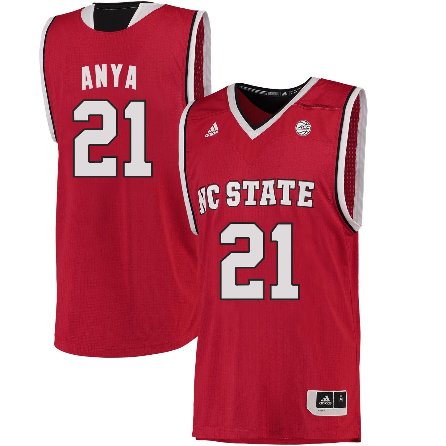 BeeJay Anya 21 Red College Football Jersey football jersey product view 1