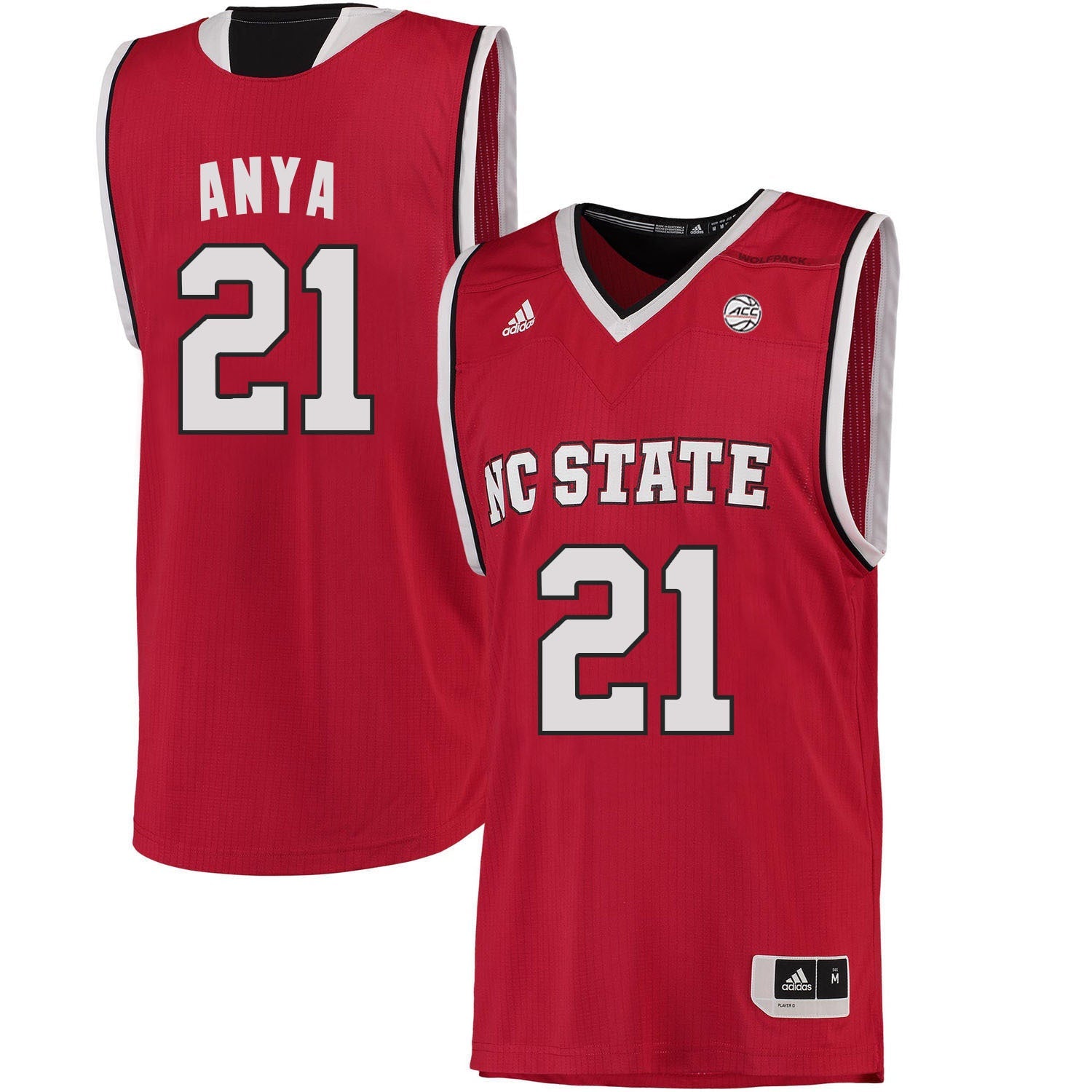 BeeJay Anya 21 Red College Football Jersey football jersey product view 1