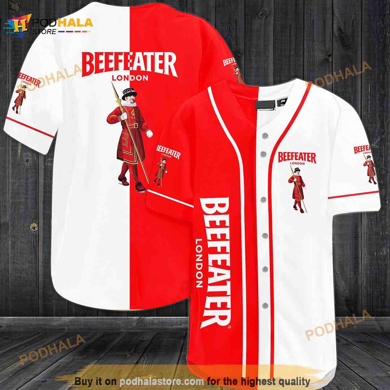 Beefeater Gin 3D Baseball Jersey baseball jersey product view 1