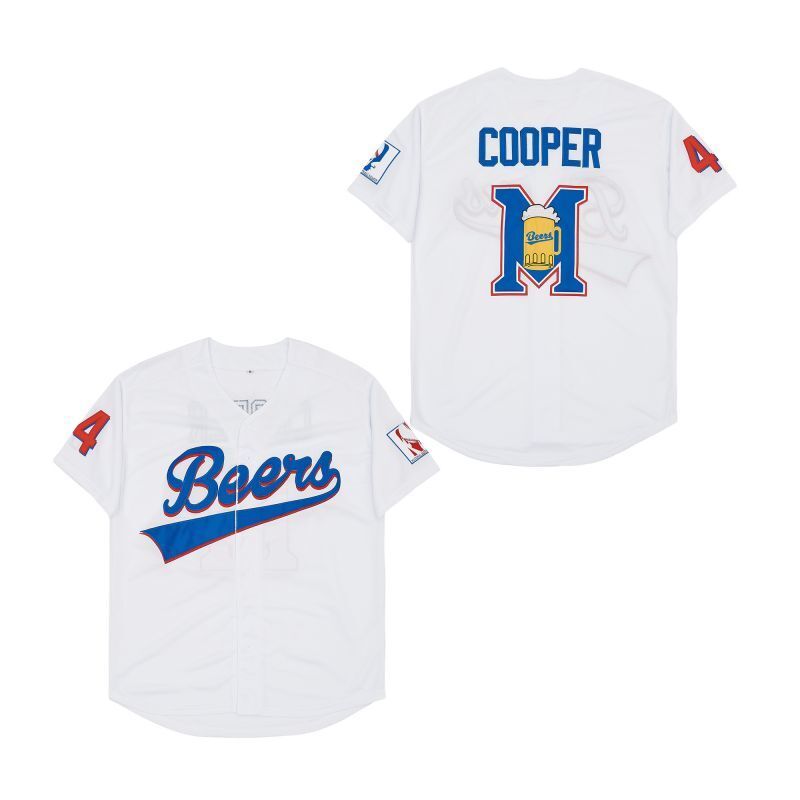 Beers Movie #44 Joe Coop Cooper Style 3 College Football Jersey football jersey product view 1
