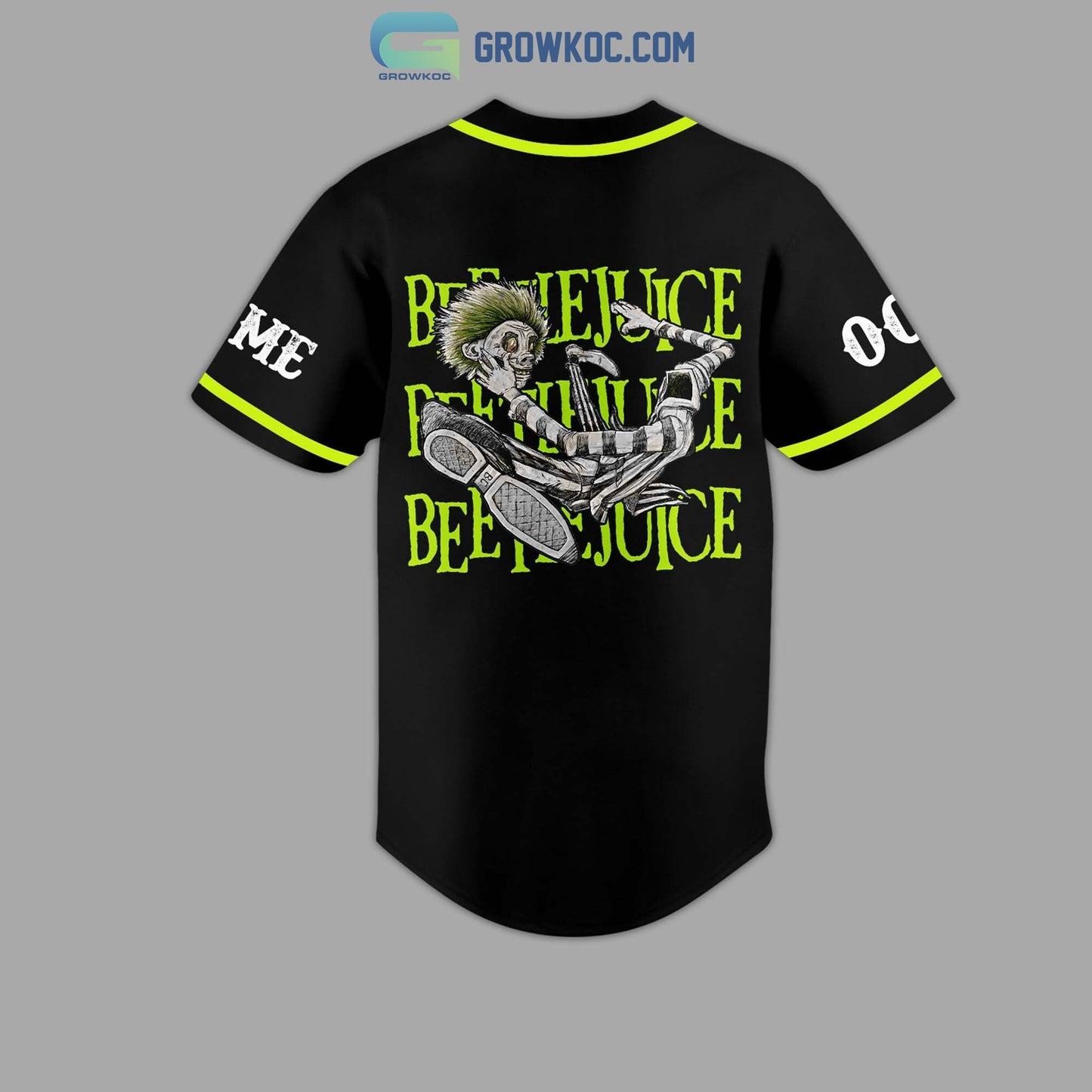 Beetlejuice Never Trust The Living Personalized Baseball Jersey baseball jersey product view 3
