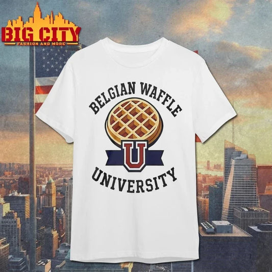 Belgian Waffle University Logo shirt Unisex T-shirt, Sweatshirt, Hoodie, Long Sleeve Tee - T-Shirt, Sweatshirt, Hoodie