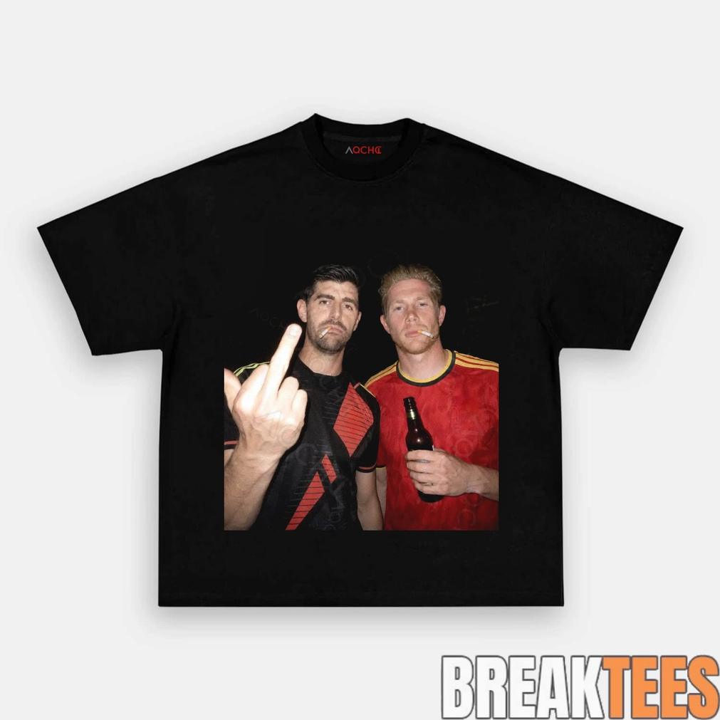 Belgium Football Team Thibaut Courtois x De Bruyne Drunk Tee Unisex T-shirt, Sweatshirt, Hoodie, Long Sleeve Tee - T-Shirt, Sweatshirt, Hoodie