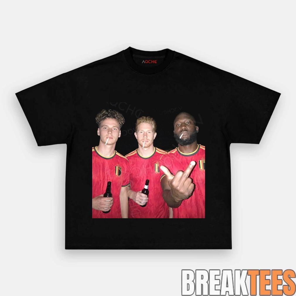 Belgium Football Team Trio Drunk Tee Unisex T-shirt, Sweatshirt, Hoodie, Long Sleeve Tee - T-Shirt, Sweatshirt, Hoodie