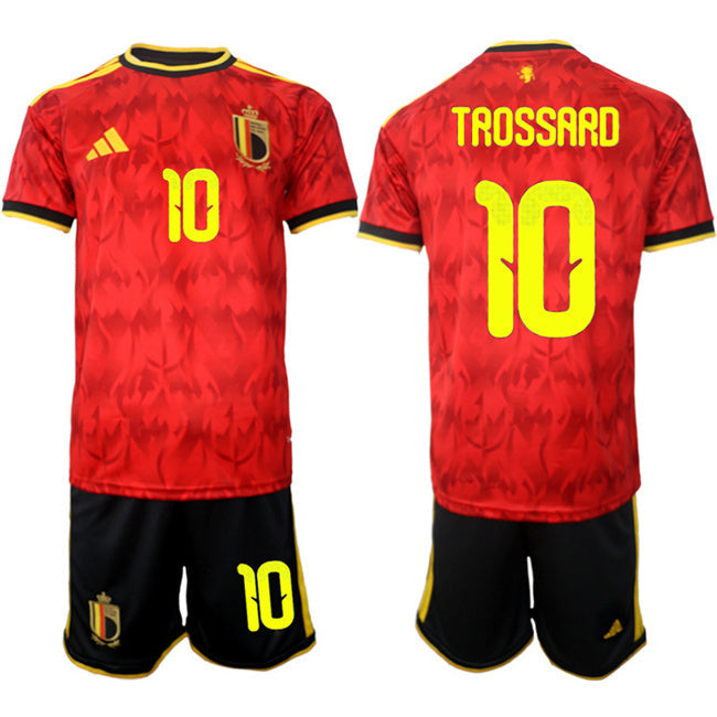 Belgium National Team #10 Leandro Trossard Red 2026 World Cup Home Soccer Jersey sports jersey product view 1