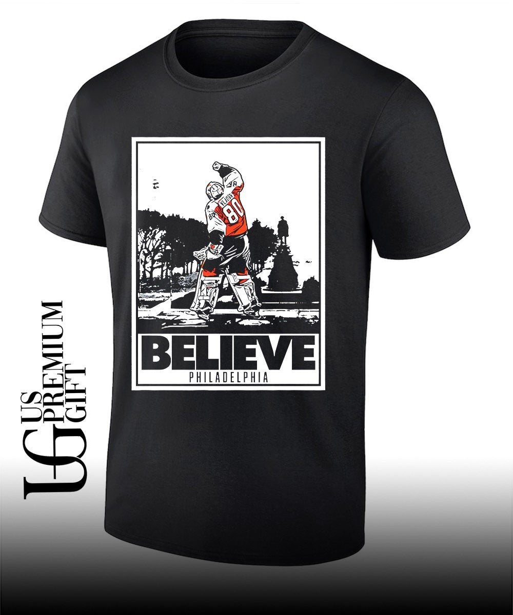 Believe Dan Vladar Philadelphia Flyers hockey shirt Unisex T-shirt, Sweatshirt, Hoodie, Long Sleeve Tee - T-Shirt, Sweatshirt, Hoodie