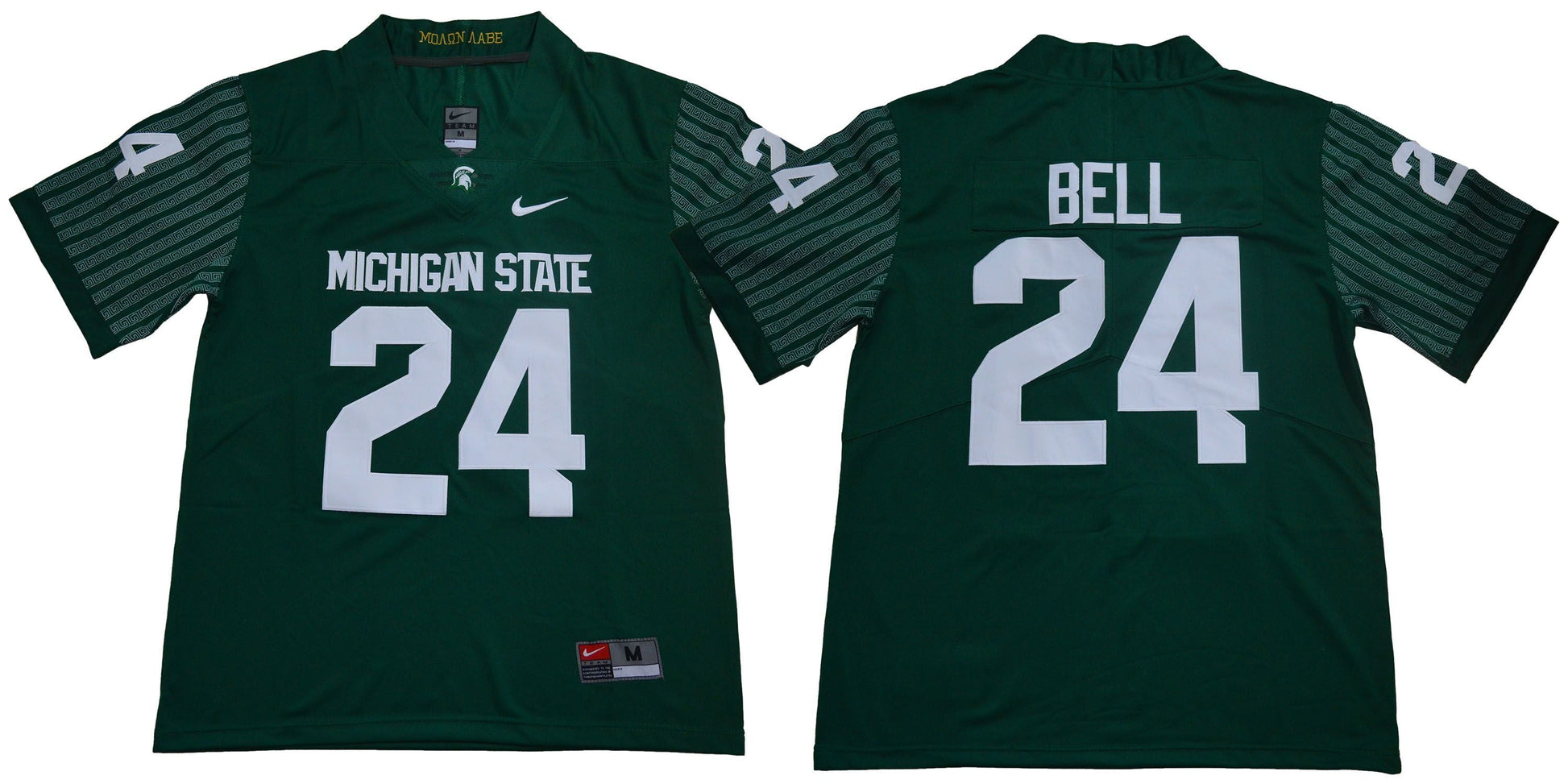 Bell 24 Legend Green College Football Jersey football jersey product view 1