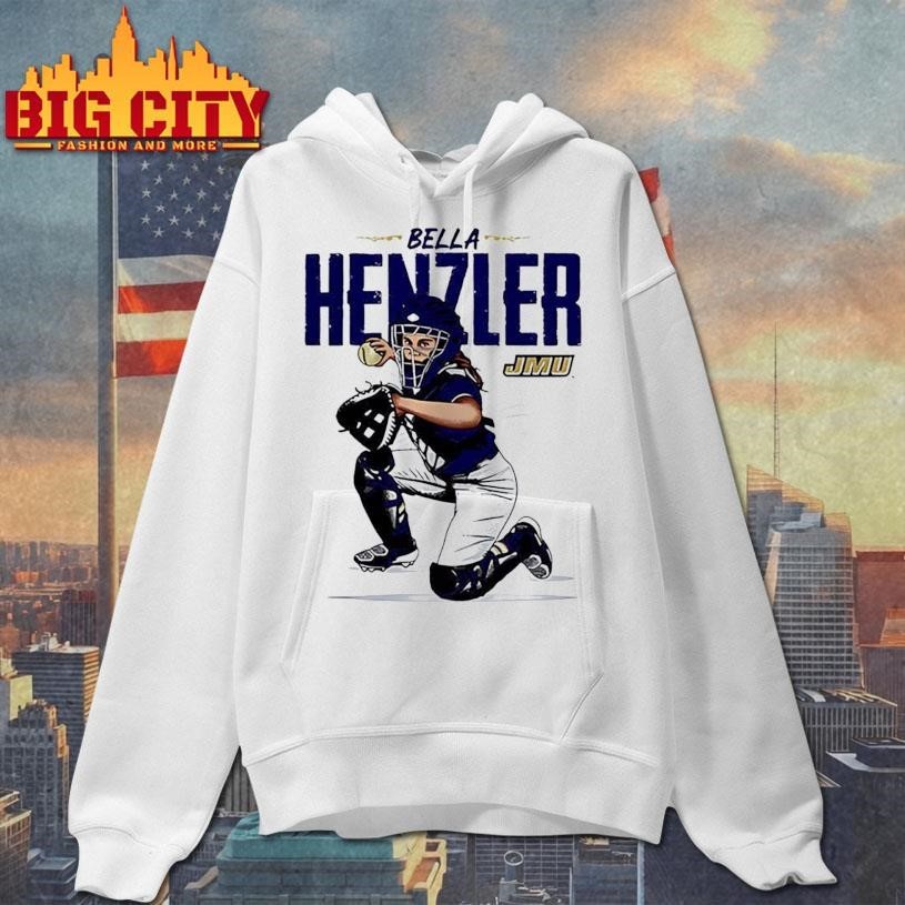 Bella Henzler JMU Softball NCAA Caricature - Adult & Kids T-Shirts, Sweatshirts & Hoodies apparel design preview 2