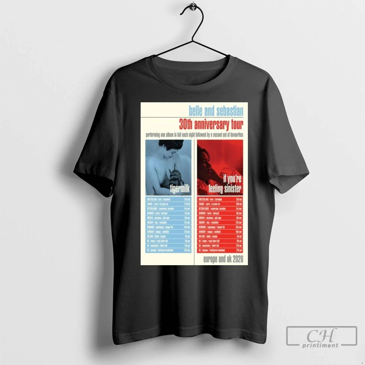 Belle And Sebastian 30th Anniversary Tour Europe Uk 2026 Long Sleve T Shirts Unisex T-shirt, Sweatshirt, Hoodie, Long Sleeve Tee - T-Shirt, Sweatshirt, Hoodie