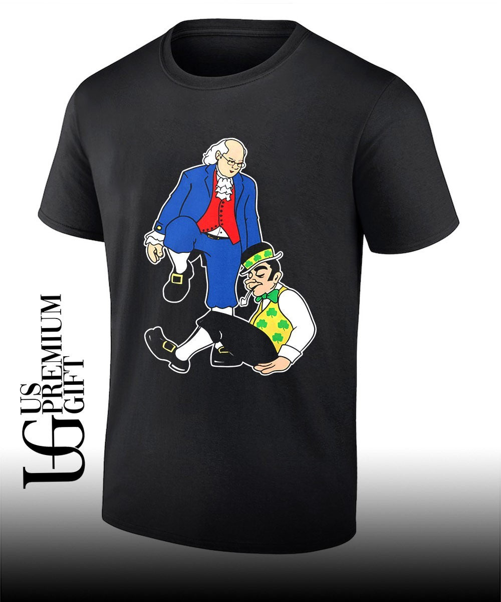 Ben Franklin Stepover Boston Celtics mascot shirt Unisex T-shirt, Sweatshirt, Hoodie, Long Sleeve Tee - T-Shirt, Sweatshirt, Hoodie