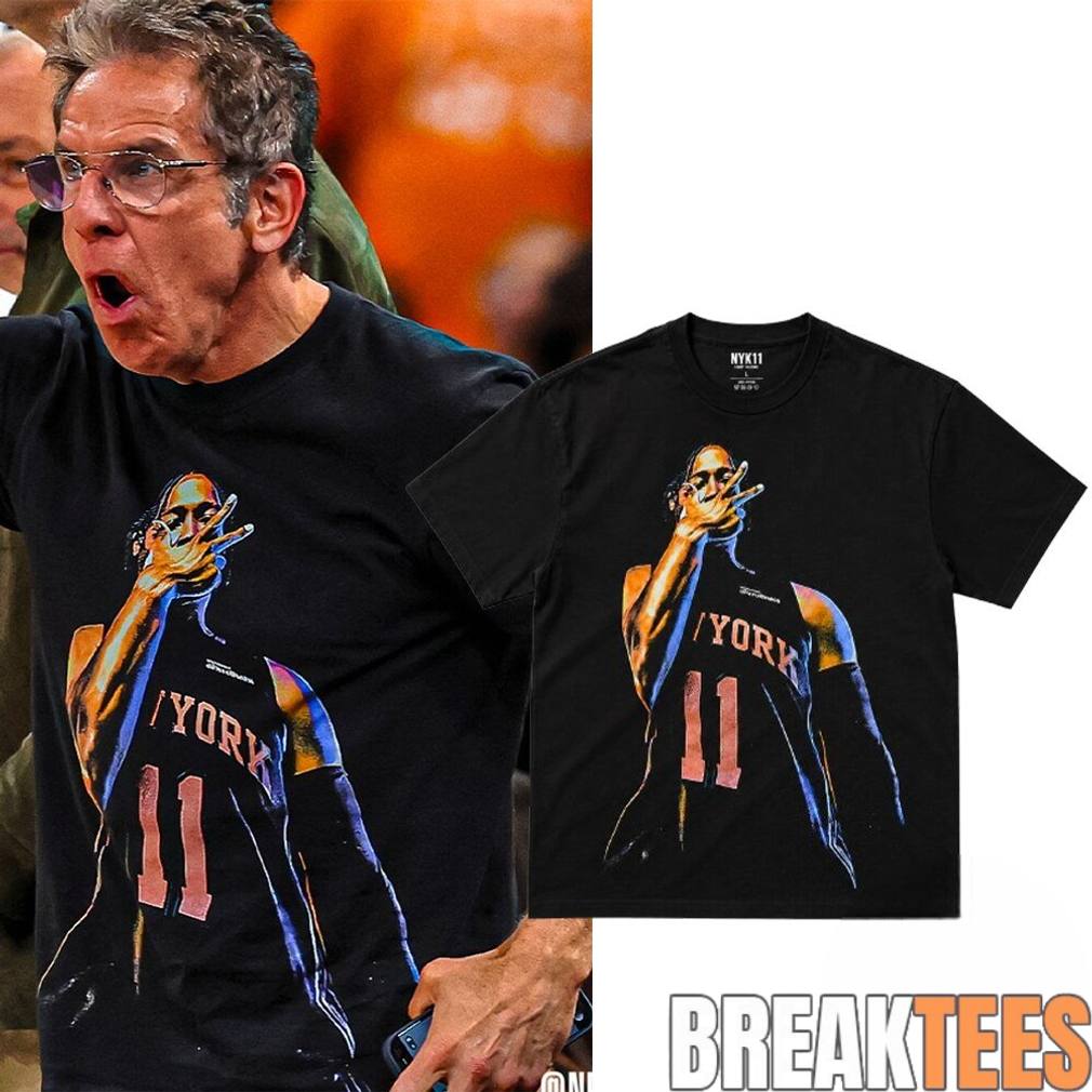 Ben Stiller Jalen Brunson Shirt 2026 NBA Finals Shirt Unisex T-shirt, Sweatshirt, Hoodie, Long Sleeve Tee - T-Shirt, Sweatshirt, Hoodie
