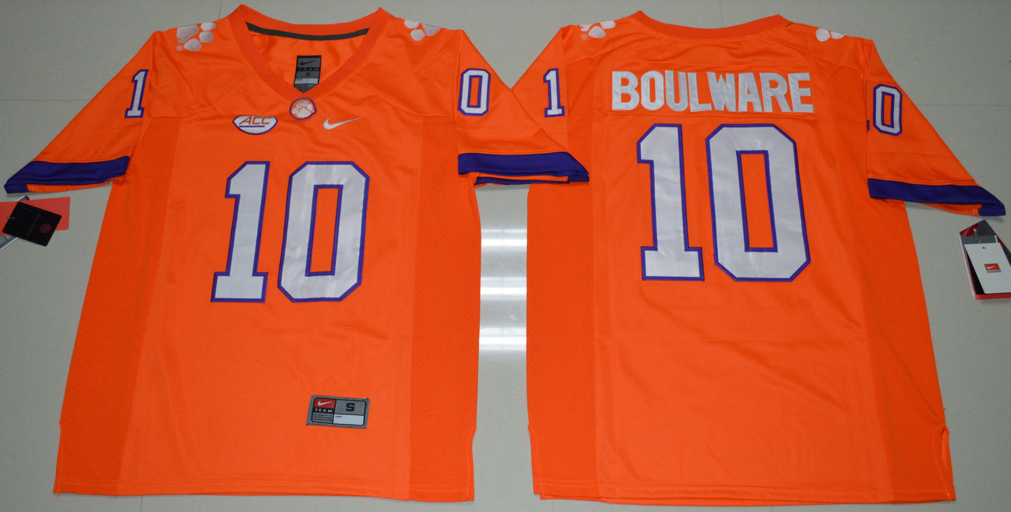 Ben Boulware 10 Orange 2016 College Football Jersey football jersey product view 1