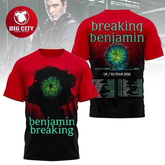 Benjamin Breaking UK EU Tour 2026 Two Sided Shirt Unisex T-shirt, Sweatshirt, Hoodie, Long Sleeve Tee - T-Shirt, Sweatshirt, Hoodie