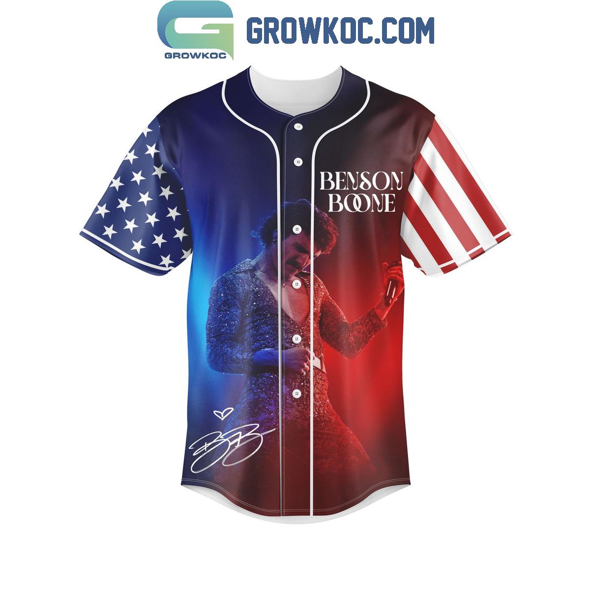 Benson Boone American Heart Tour 4th Of July Baseball Jersey baseball jersey product view 2