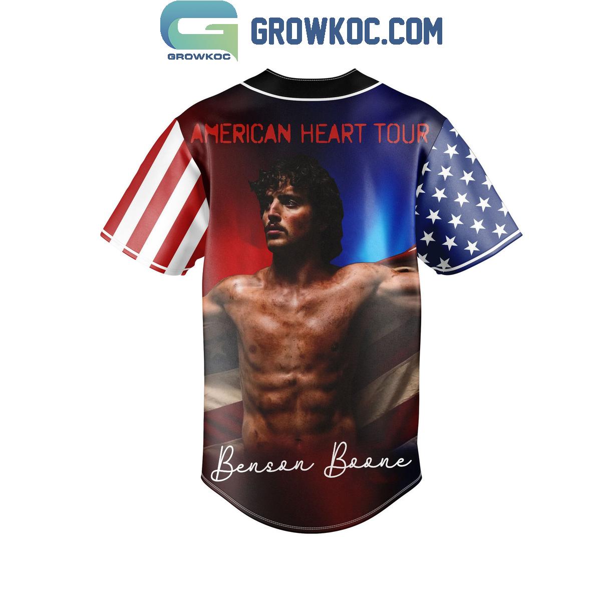 Benson Boone American Heart Tour 4th Of July Baseball Jersey baseball jersey product view 3