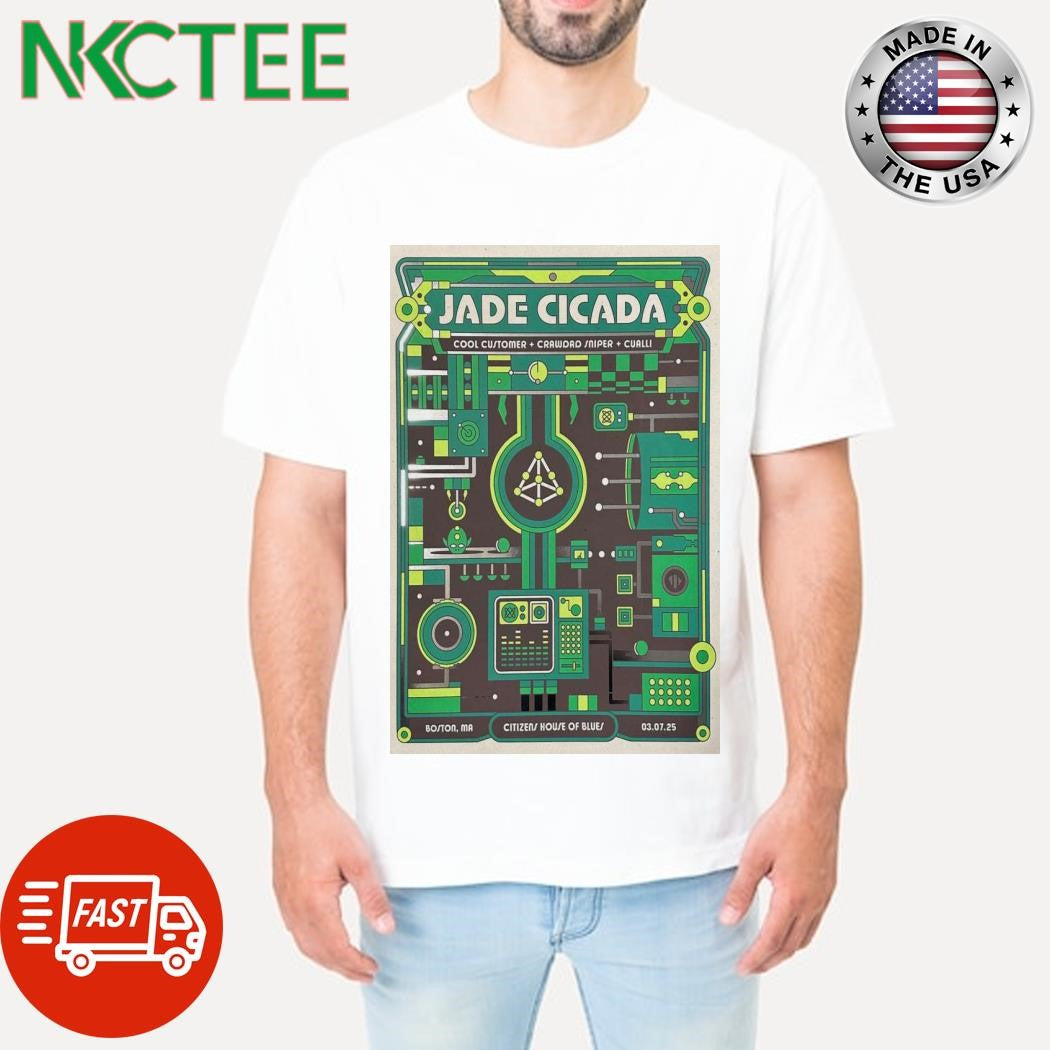 Best Jade Cicada Event Boston, Ma 03 07 2025 Poster Shirt Unisex T-shirt, Sweatshirt, Hoodie, Long Sleeve Tee - T-Shirt, Sweatshirt, Hoodie