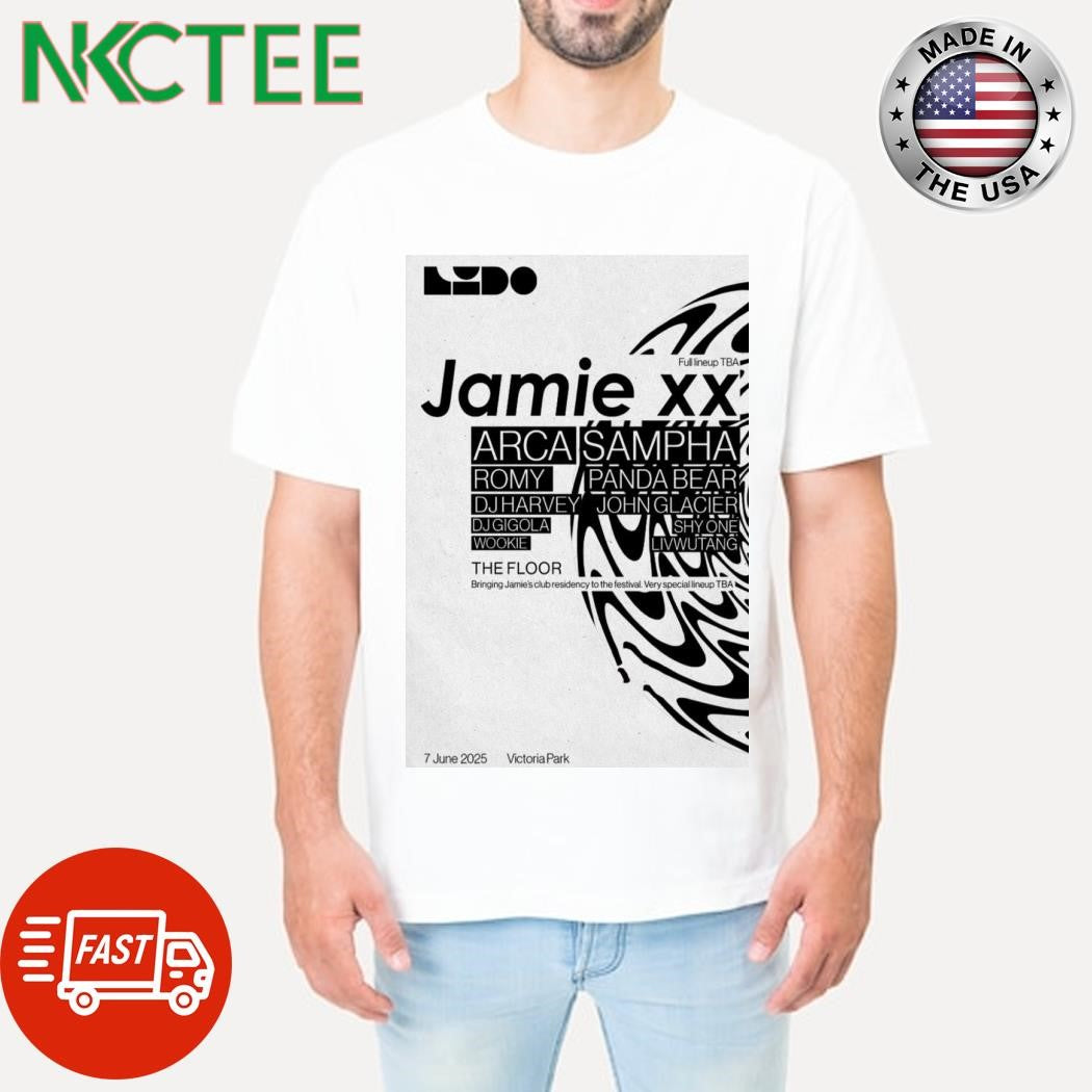 Best Jamie Xx June 7, 2025 Victoria Park Arca Sampha Romy Panda Bear Dj Harvey John Glacier Poster Shirt - T-Shirt, Sweatshirt, Hoodie