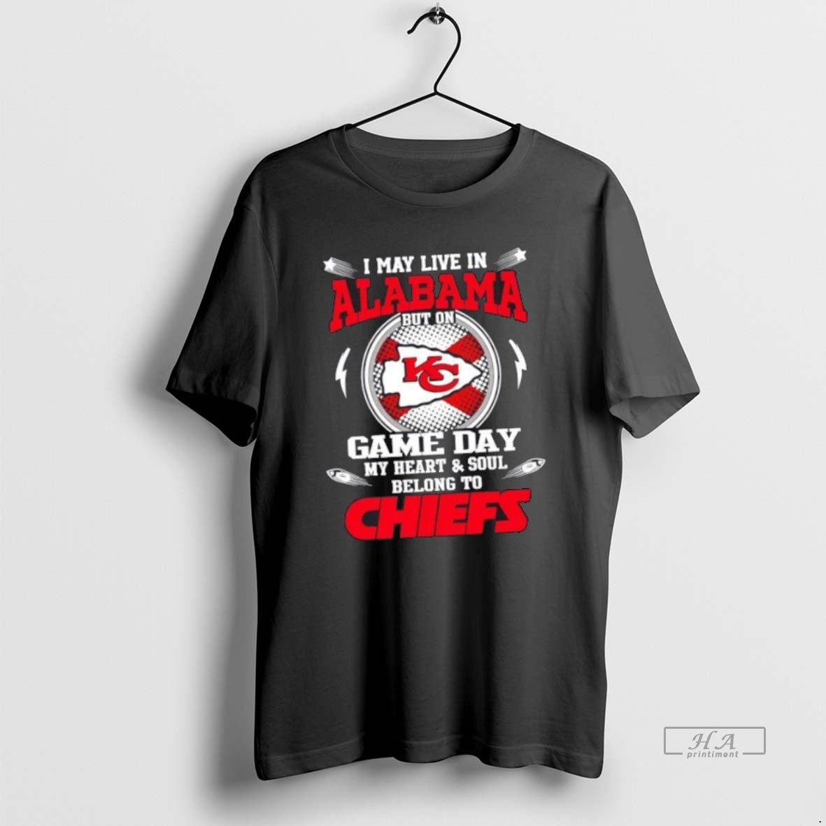 Best Official I May Live In Alabama But On Game Day My Heart And Soul Unisex T-shirt, Sweatshirt, Hoodie, Long Sleeve Tee - T-Shirt, Sweatshirt, Hoodie