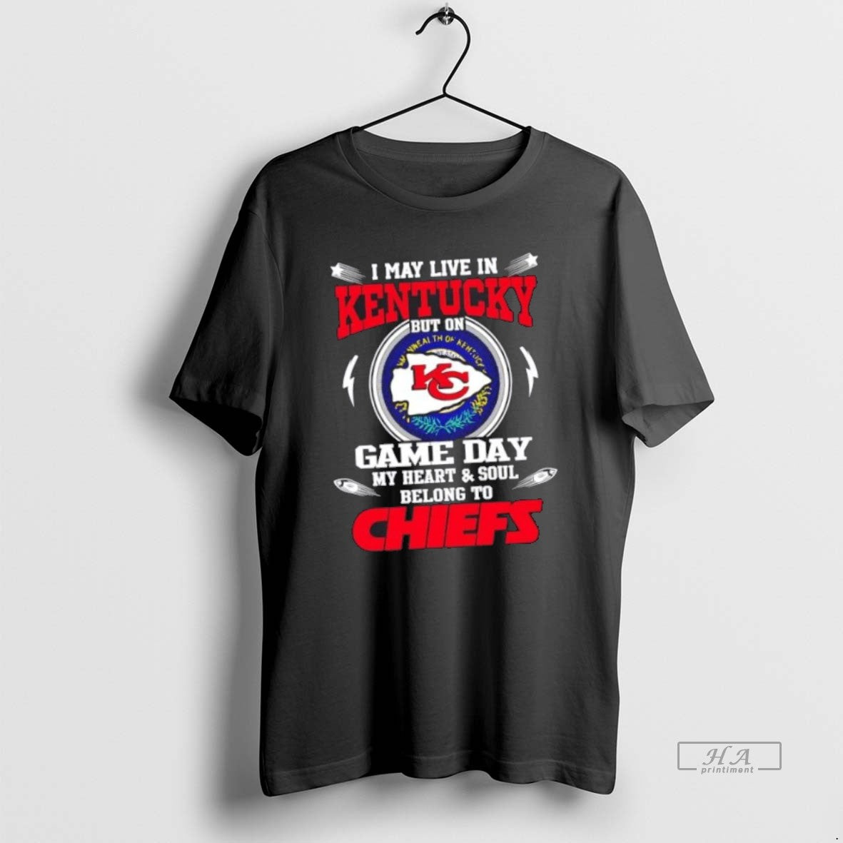 Best Official I May Live In Kentucky But On Game Day My Heart And Soul Unisex T-shirt, Sweatshirt, Hoodie, Long Sleeve Tee - T-Shirt, Sweatshirt, Hoodie