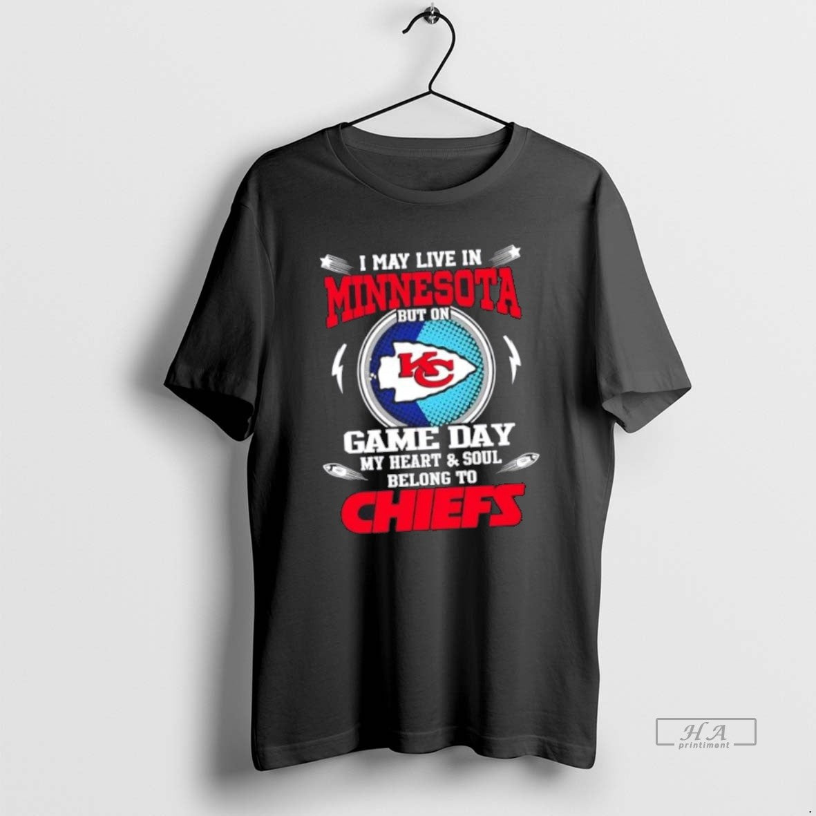 Best Official I May Live In Minnesota But On Game Day My Heart And Soul Unisex T-shirt, Sweatshirt, Hoodie, Long Sleeve Tee - T-Shirt, Sweatshirt, Hoodie