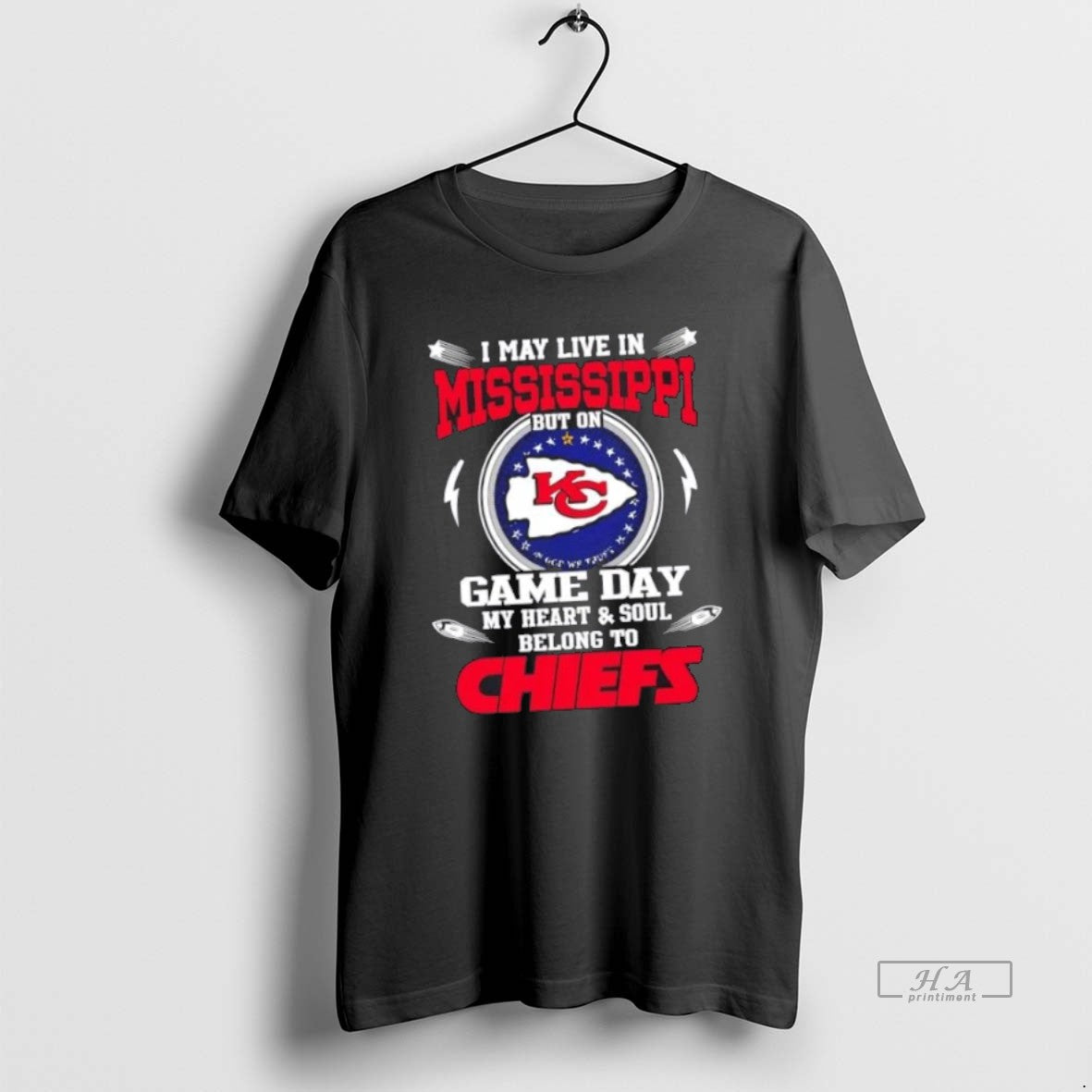 Best Official I May Live In Mississippi But On Game Day My Heart And Soul Unisex T-shirt, Sweatshirt, Hoodie, Long Sleeve Tee - T-Shirt, Sweatshirt, Hoodie