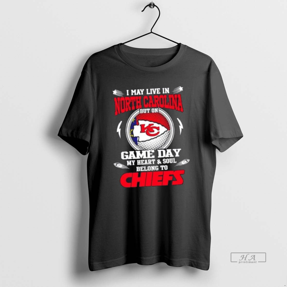 Best Official I May Live In North Carolina But On Game Day My Heart And Unisex T-shirt, Sweatshirt, Hoodie, Long Sleeve Tee - T-Shirt, Sweatshirt, Hoodie