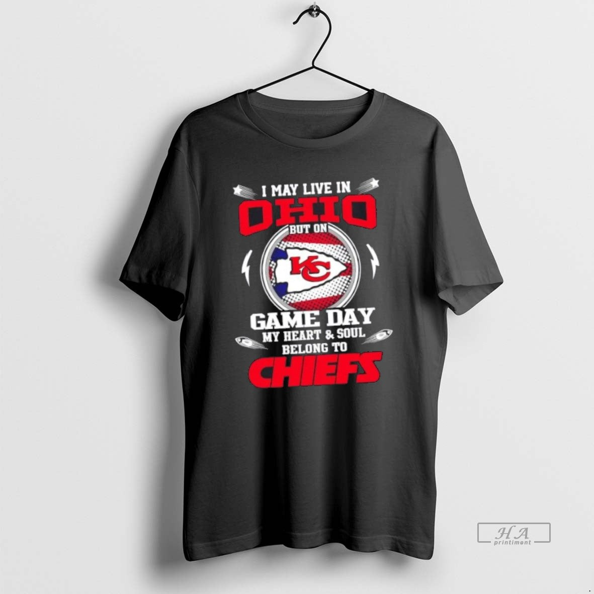 Best Official I May Live In Ohio But On Game Day My Heart And Soul Unisex T-shirt, Sweatshirt, Hoodie, Long Sleeve Tee - T-Shirt, Sweatshirt, Hoodie