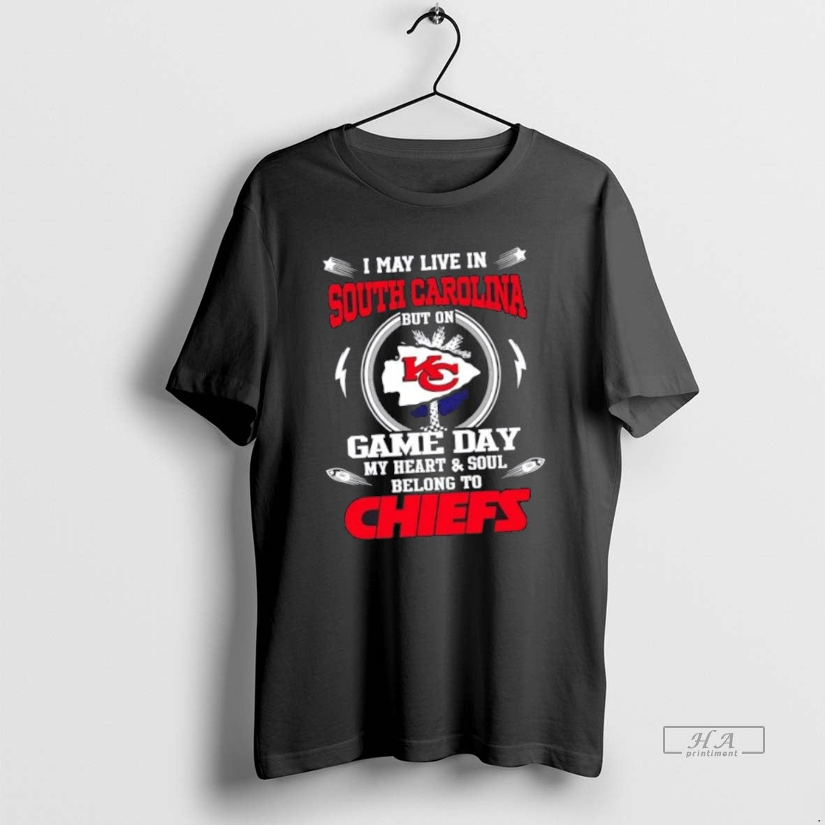 Best Official I May Live In South Carolina But On Game Day My Heart And Unisex T-shirt, Sweatshirt, Hoodie, Long Sleeve Tee - T-Shirt, Sweatshirt, Hoodie